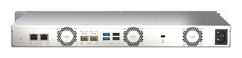 QNAP TS-435XEU NAS Rack (1U) Marvell CN9131 4 GB DDR4 0 TB QNAP QTS Schwarz, Grau