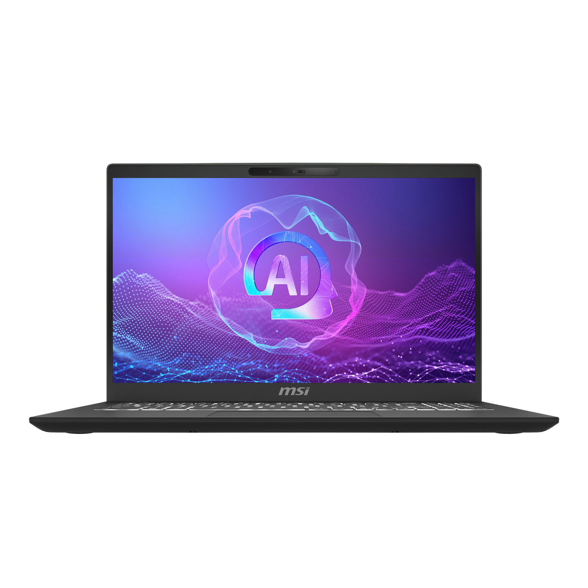 MSI Modern 15 H AI C2HMG-288FRNN Intel Core Ultra 5 225H Laptop 39,6 cm (15.6") Full HD 16 GB DDR5-SDRAM 512 GB SSD Wi-Fi 6E (802.11ax) Windows 11 Pro Schwarz AZERTY Französisch
