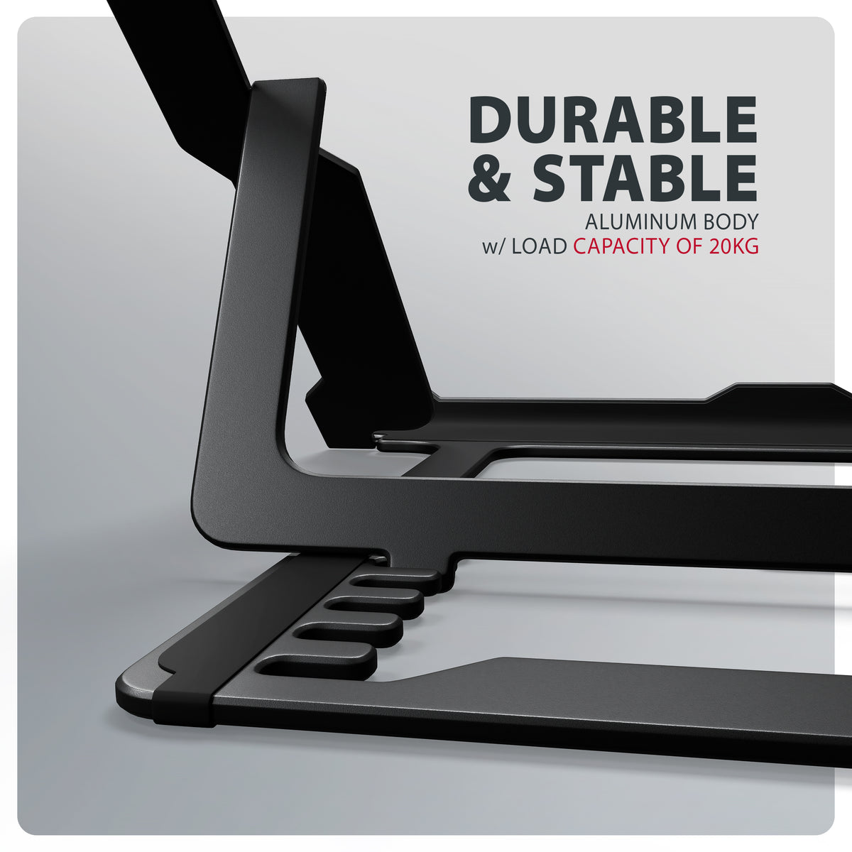 Axagon STND-LAB Laptop-Ständer, höhenverstellbar, faltbar, Aluminium Laptop- & Tablet-Ständer Schwarz 43,9 cm (17.3")
