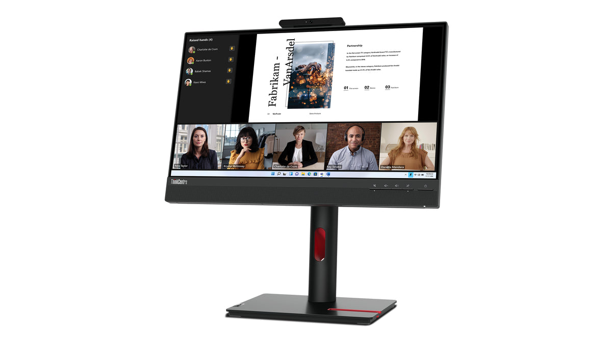 Lenovo ThinkCentre Tiny-In-One 22 Gen 5 Computerbildschirm 54,6 cm (21.5") 1920 x 1080 Pixel Full HD LED Touchscreen Schwarz