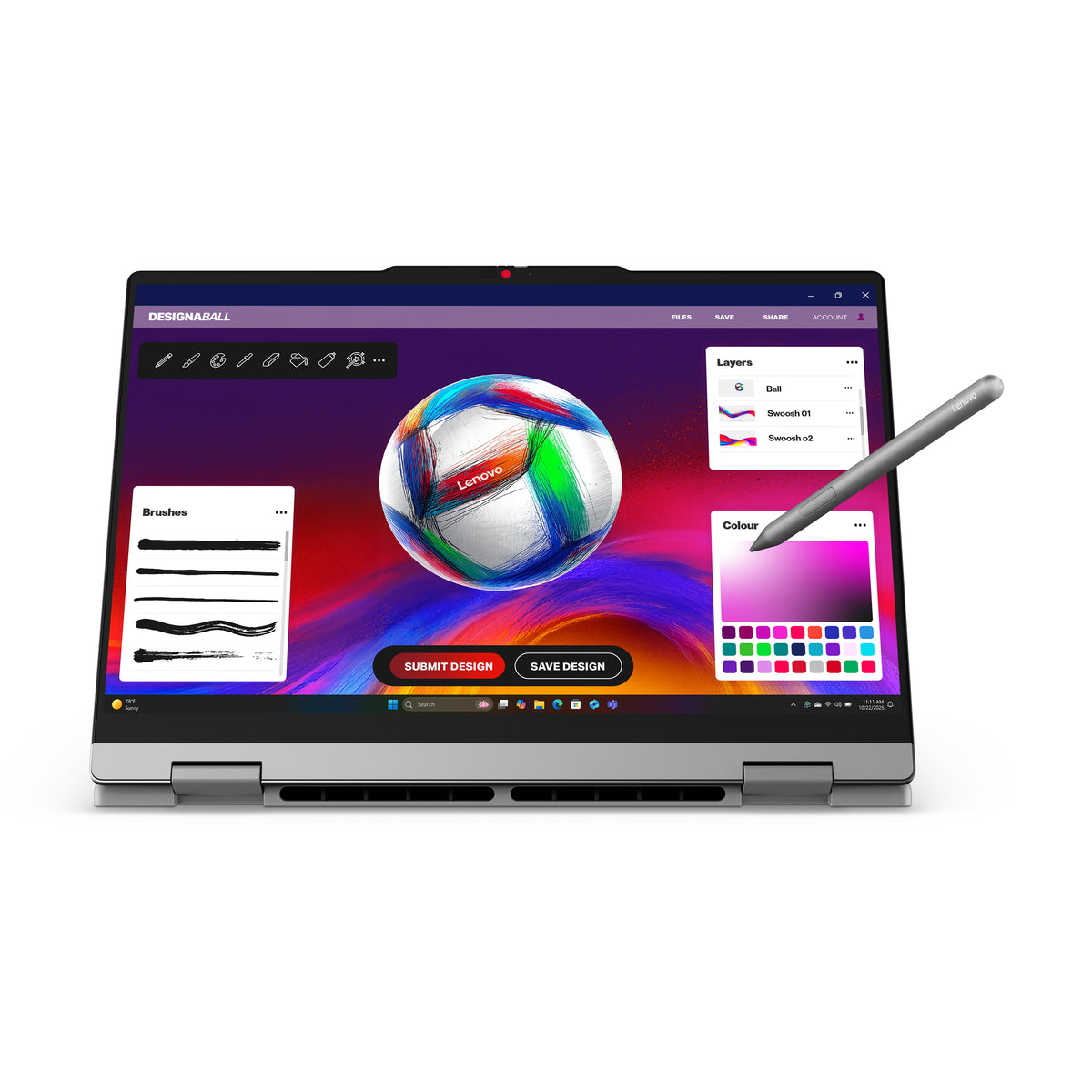 Lenovo IdeaPad 5 2-in-1 14AGP11 Copilot+ PC AMD Ryzen AI 7 445 Hybrid (2-in-1) 35.6 cm (14") Touchscreen WUXGA 16 GB DDR5-SDRAM 512 GB SSD Wi-Fi 7 (802.11be) Windows 11 Home German Grey