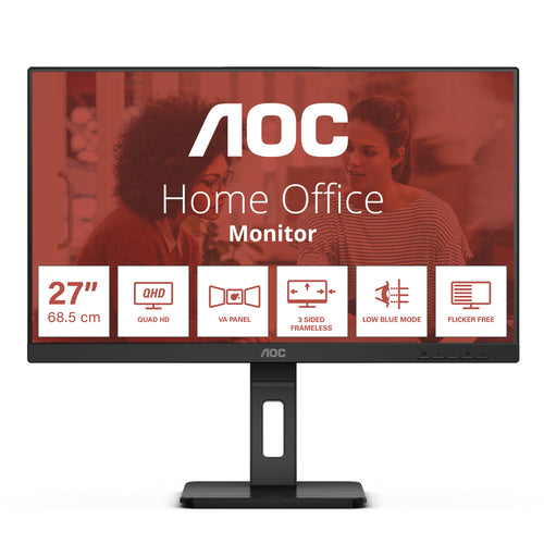 AOC Q27E3UMF Computerbildschirm 68,6 cm (27") 2560 x 1440 Pixel Quad HD Schwarz