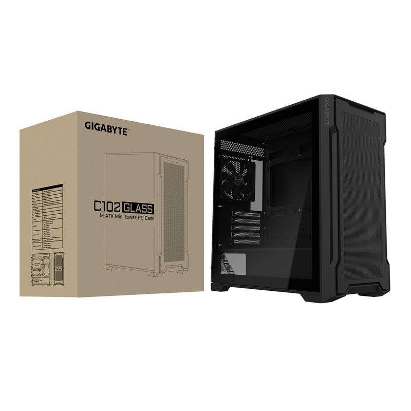 GIGABYTE C102 GLASS Midi Tower Schwarz