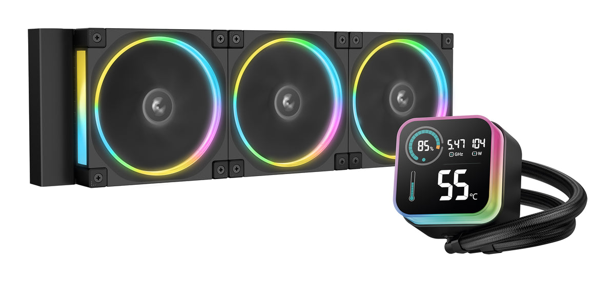 DeepCool LQ360 ULTRA ARGB Prozessor Flüssigkeitskühlung 12 cm Schwarz