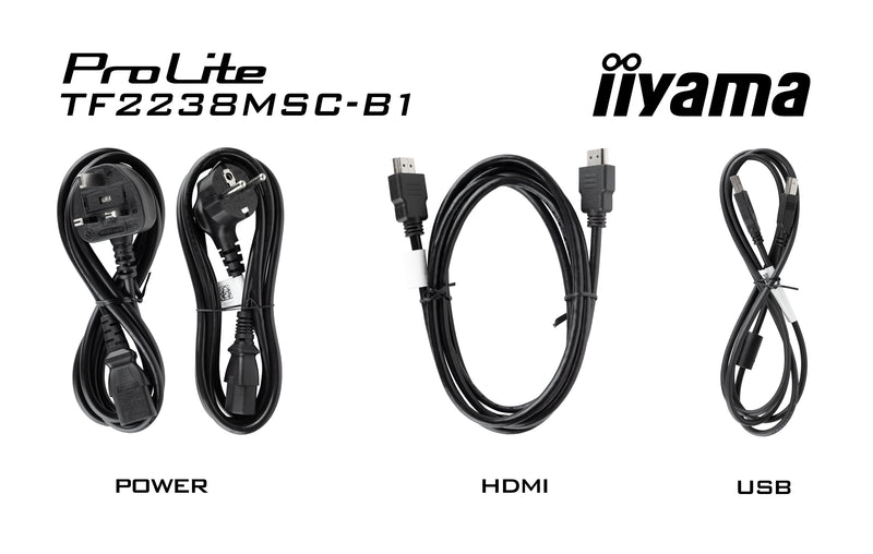 iiyama TF2238MSC-B1 Computerbildschirm 53,3 cm (21") 1920 x 1080 Pixel Full HD LED Touchscreen Schwarz