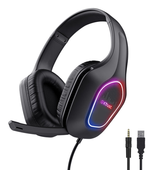 Trust GXT 416 ZIROX Kopfhörer Kabelgebunden Kopfband Gaming USB Typ-A Schwarz