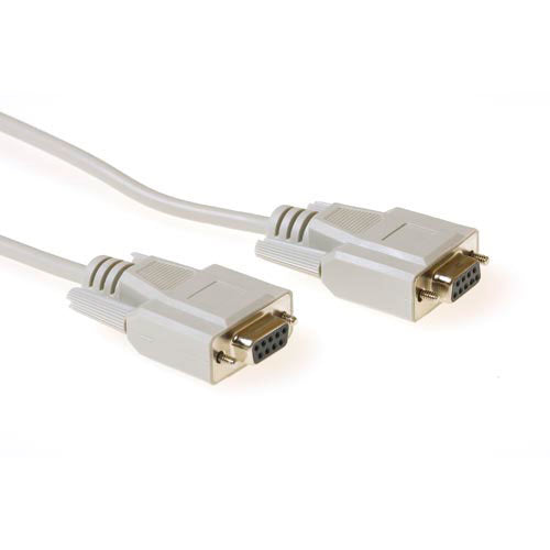 ACT 1.80m 9 pin D-sub, F/F Serien-Kabel Elfenbein 1,80 m