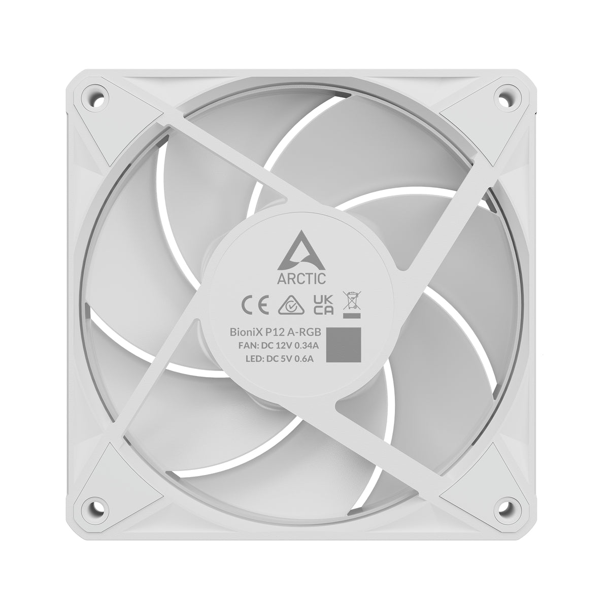 ARCTIC BioniX P12 A-RGB (White) – 3 Pack 120 mm PWM-Lüfter mit Daiy Chain