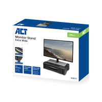 Supporto per monitor ACT extra largo con due cassetti, regolabile in altezza