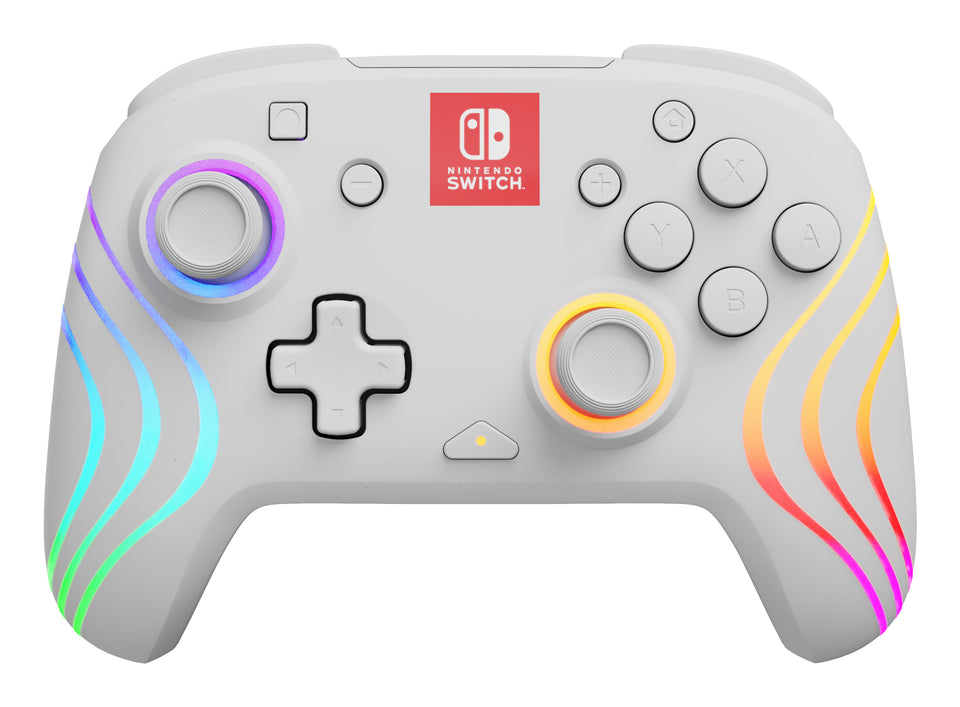 Manette PDP Afterglow Wave blanche analogique/numérique pour Nintendo Switch, Nintendo Switch OLED