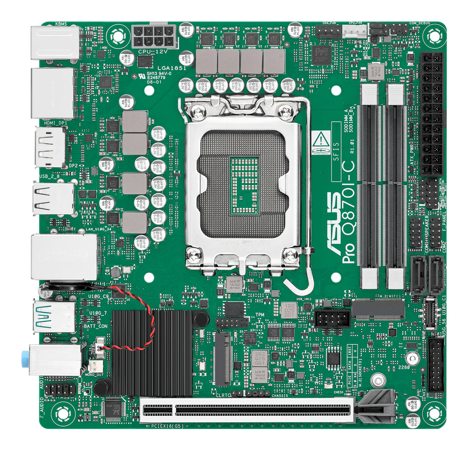 ASUS PRO Q870I-C-CSM Intel Q870 LGA 1851 (Socket V1) mini ITX