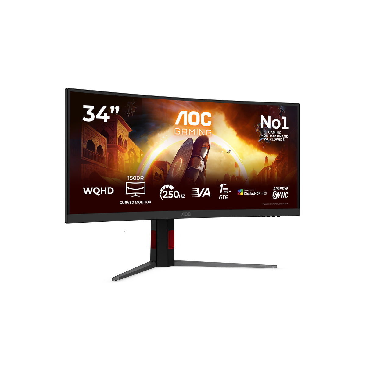 AOC G4 Gaming Computerbildschirm 86,4 cm (34") 3440 x 1440 Pixel Schwarz, Rot