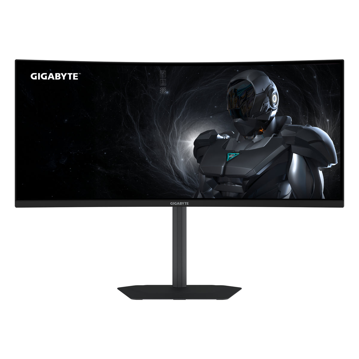 GIGABYTE GS34WQCA 34" WQHD Curved Gaming-Monitor – 3440 x 1440, 1500R, 120Hz, 1ms, 300 cd/m², FreeSync Premium, HDR Ready, HDMI 2.0, DisplayPort 1.4.