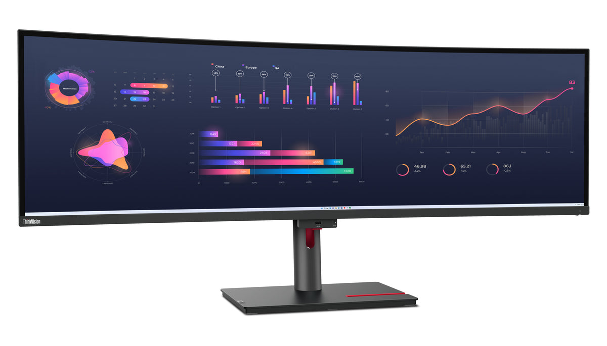Lenovo ThinkVision P49w-30 Computerbildschirm 124,5 cm (49") 5120 x 1440 Pixel DQHD LED Schwarz