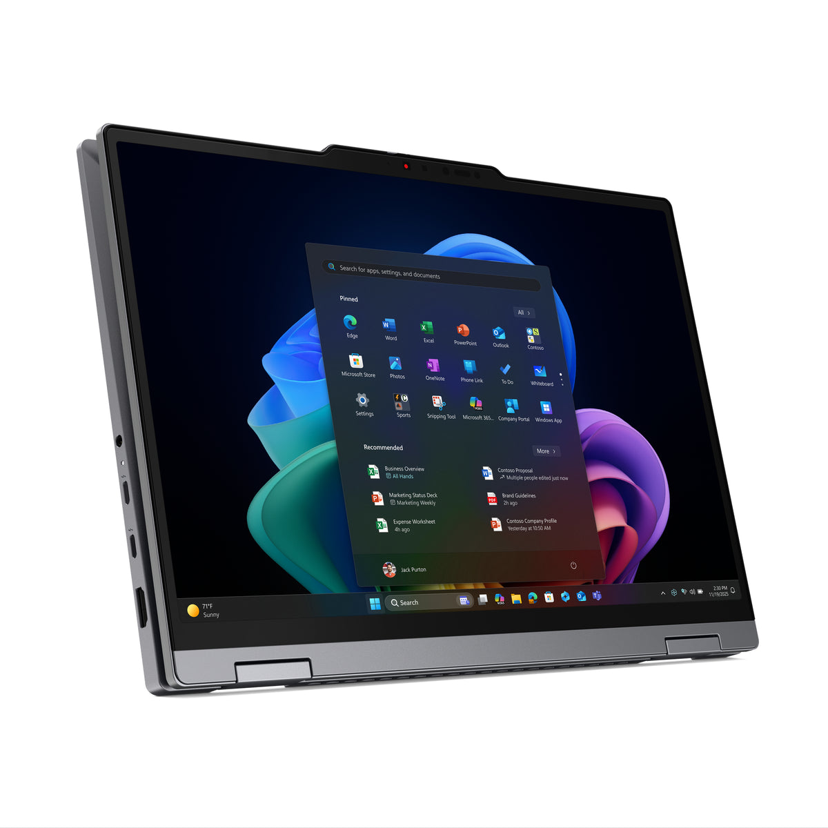 Lenovo ThinkPad X1 2-in-1 Gen 11 Aura Edition Copilot+ PC Intel Core Ultra 7 355 Hybrid (2-in-1) 35,6 cm (14") Touchscreen WUXGA 32 GB LPDDR5x-SDRAM 1 TB SSD Wi-Fi 7 (802.11be) Windows 11 Pro Schweiz Grau