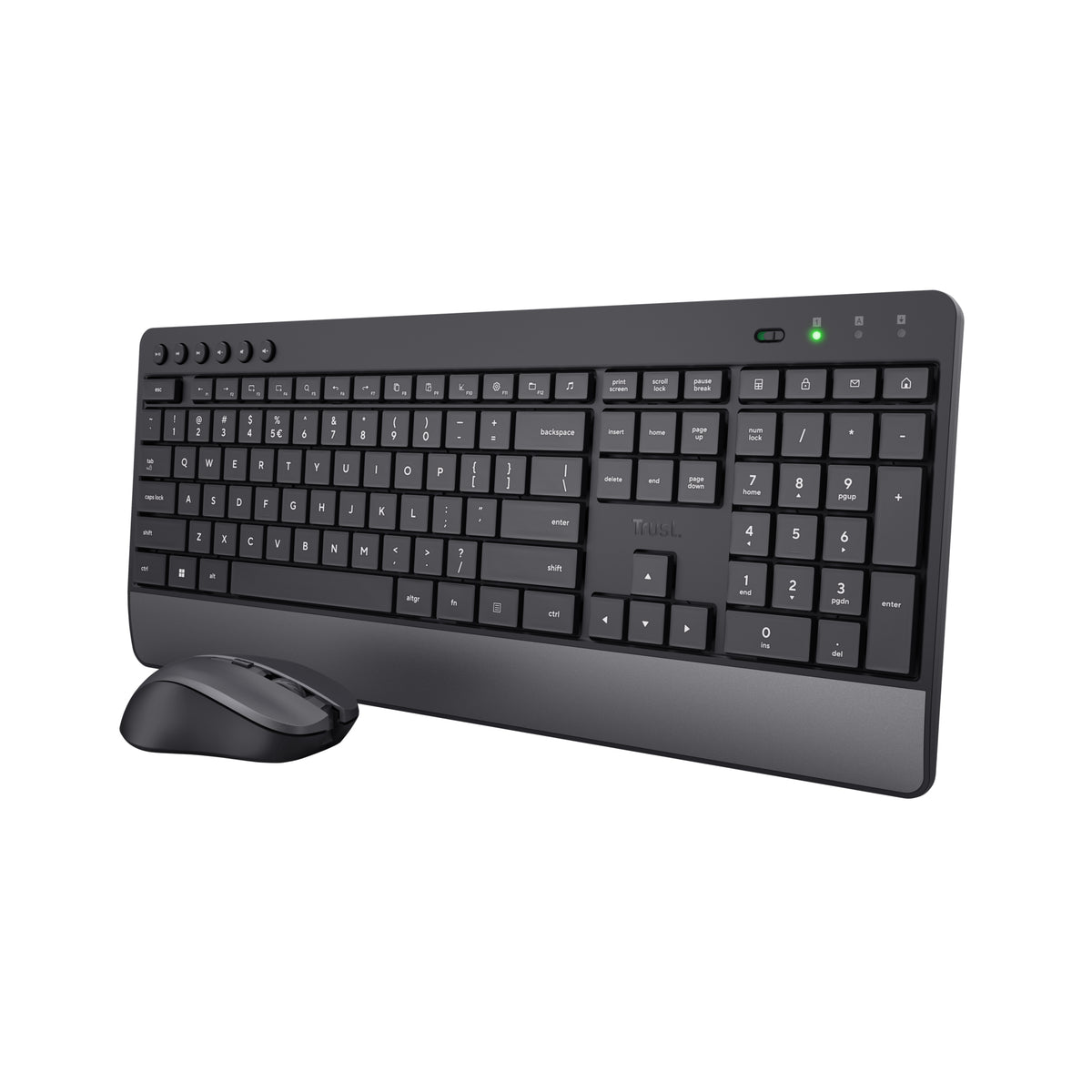 Trust Trezo Tastatur Maus enthalten Büro RF Wireless QWERTZ Schweiz Schwarz
