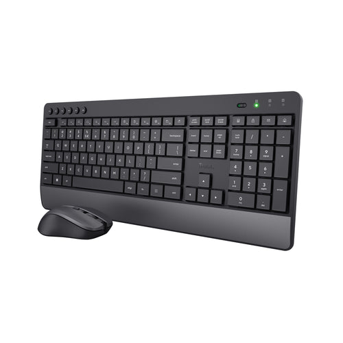 Trust Trezo Tastatur Maus enthalten Büro RF Wireless QWERTZ Schweiz Schwarz