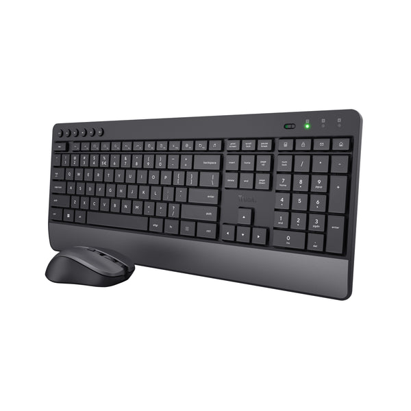 Trust Trezo Tastatur Maus enthalten Büro RF Wireless QWERTZ Schweiz Schwarz
