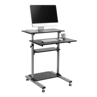 Techly ICA-TB TPM-3 Stehschreibtisch Schwarz, Silber