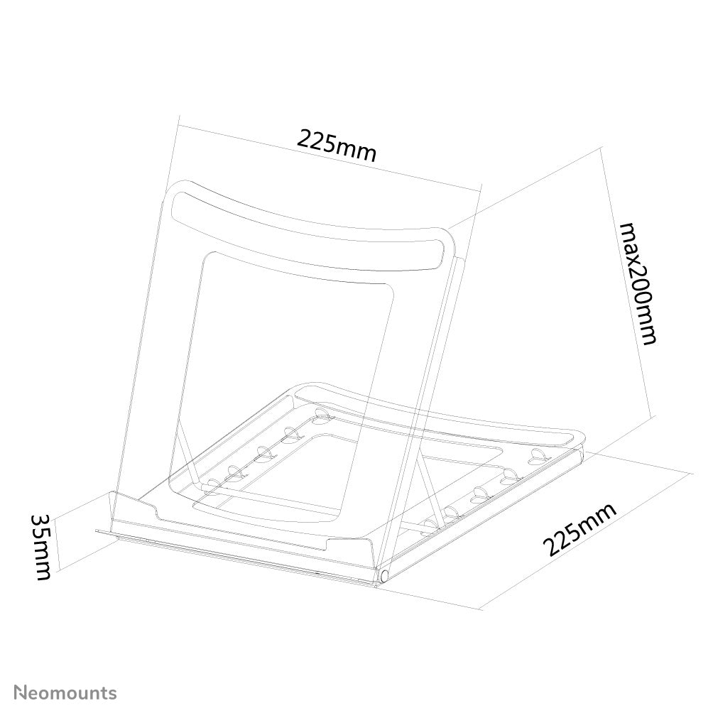 Neomounts NSLS075BLACK Laptop-Halterung 10-16" - faltbar - kompakt - universal