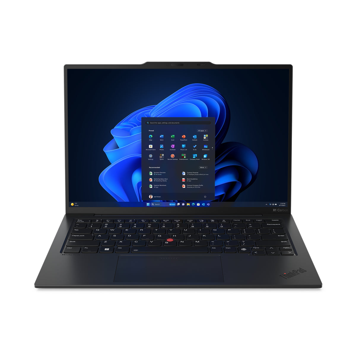 Lenovo ThinkPad X1 Carbon Gen 12 Intel Core Ultra 7 155U Laptop 35,6 cm (14") WUXGA 16 GB LPDDR5x-SDRAM 512 GB SSD Wi-Fi 6E (802.11ax) Windows 11 Pro Schwarz Deutsch