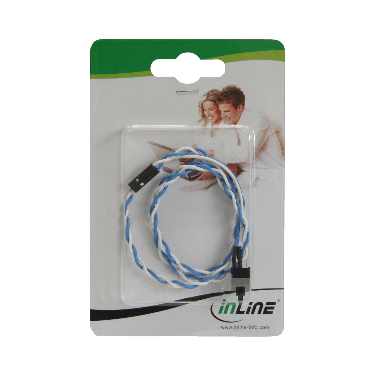 InLine Strom Reset-Taster, mit Kabel, 0,3m