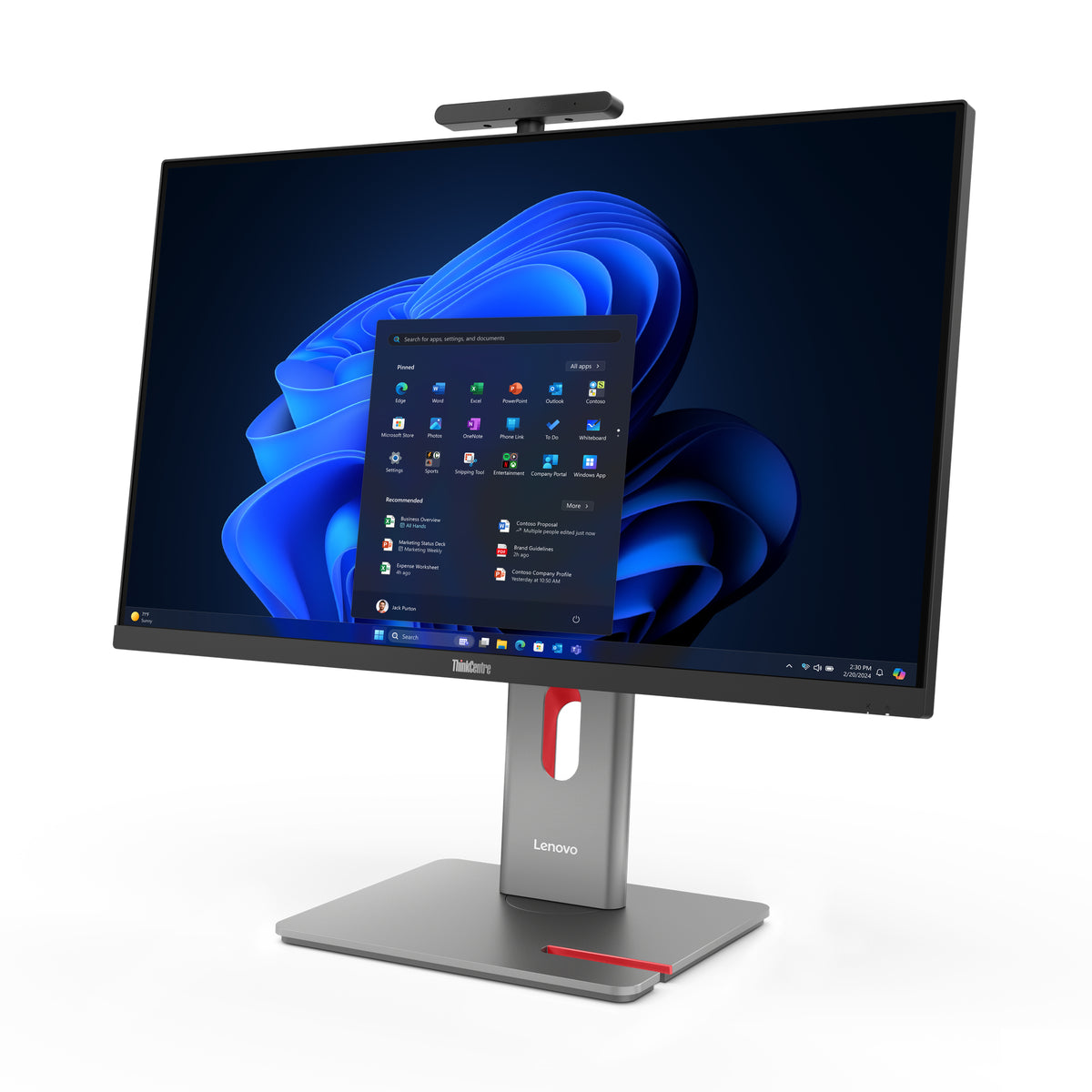 Lenovo ThinkCentre M90a Pro Gen 6 Intel Core Ultra 7 265 68,6 cm (27") 2560 x 1440 Pixel All-in-One-PC 16 GB DDR5-SDRAM 512 GB SSD Windows 11 Pro Wi-Fi 6E (802.11ax) Schwarz
