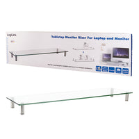 LogiLink BP0060 Flachbildschirm-Tischhalterung Tisch/Bank Edelstahl, Transparent