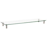 LogiLink BP0060 Flachbildschirm-Tischhalterung Tisch/Bank Edelstahl, Transparent