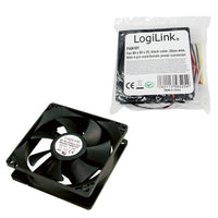 LogiLink FAN101 Computerkühlsystem Computergehäuse Ventilator 8 cm Schwarz 1 Stück(e)
