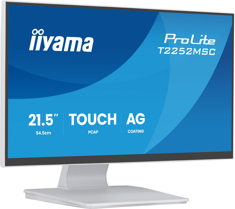 iiyama ProLite T2252MSC-W2AG Computerbildschirm 54,5 cm (21.4") 1920 x 1080 Pixel Full HD LCD Touchscreen Weiß