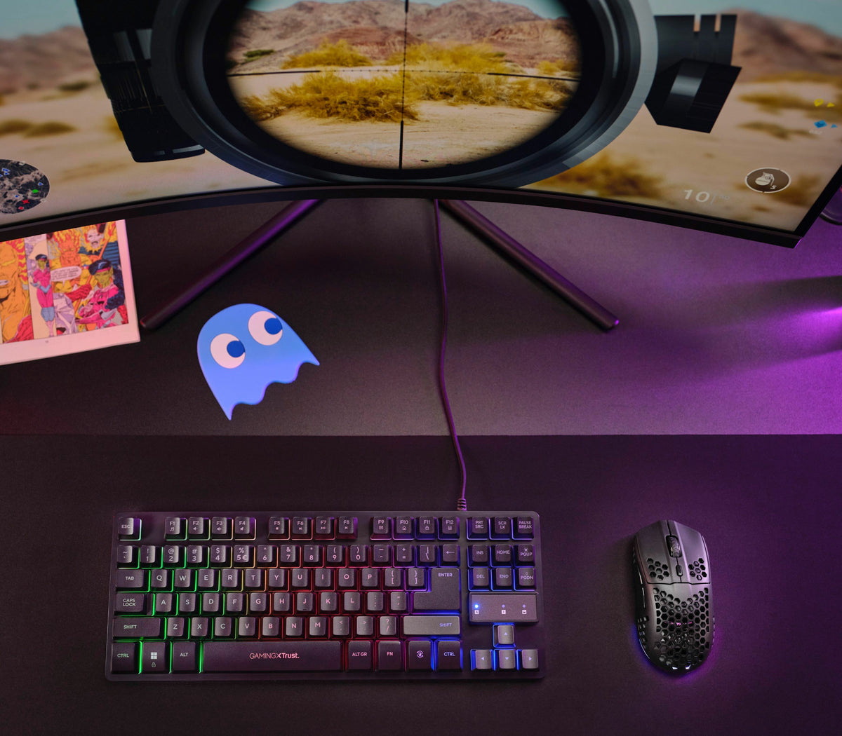 Trust GXT 929 Helox Maus Gaming rechts RF Wireless Optisch 4800 DPI
