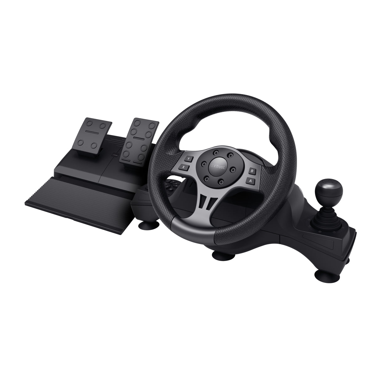 Trust GXT 289 Movi Schwarz USB Lenkrad + Pedale Nintendo Switch, PlayStation 4, Xbox One S, Xbox One X, Xbox Series S, Xbox Series X