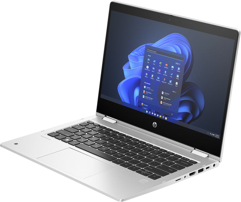HP Pro x360 435 G10 AMD Ryzen™ 5 7530U Laptop 33,8 cm (13.3") Touchscreen Full HD 16 GB DDR4-SDRAM 512 GB SSD Wi-Fi 6E (802.11ax) Windows 11 Pro Silber