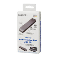 LogiLink UA0302 laptop-dockingstation & portreplikator USB 3.2 Gen 1 (3.1 Gen 1) Type-C Aluminium, Schwarz