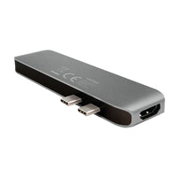 LogiLink UA0302 laptop-dockingstation & portreplikator USB 3.2 Gen 1 (3.1 Gen 1) Type-C Aluminium, Schwarz