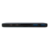 LogiLink UA0302 laptop-dockingstation & portreplikator USB 3.2 Gen 1 (3.1 Gen 1) Type-C Aluminium, Schwarz