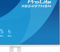 iiyama ProLite XB2497HSN-W1 Écran d'ordinateur 60,5 cm (23.8") 1920 x 1080 pixels Full HD LED Blanc
