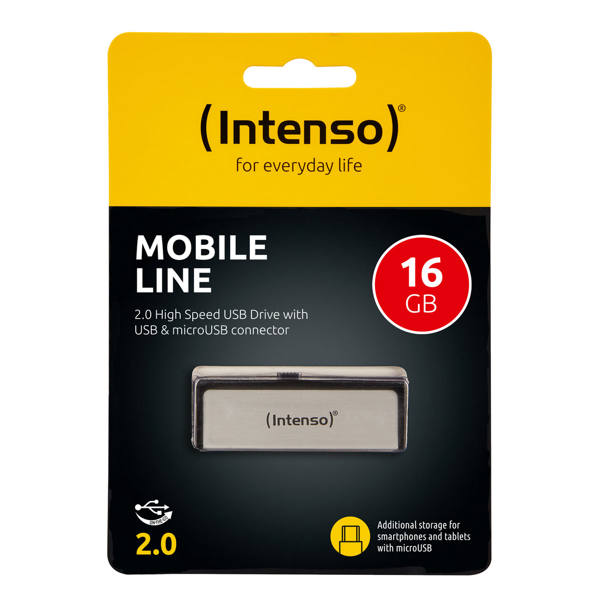 Intenso Mobile Line USB-Stick 16 GB USB Typ-A 2.0 Silber