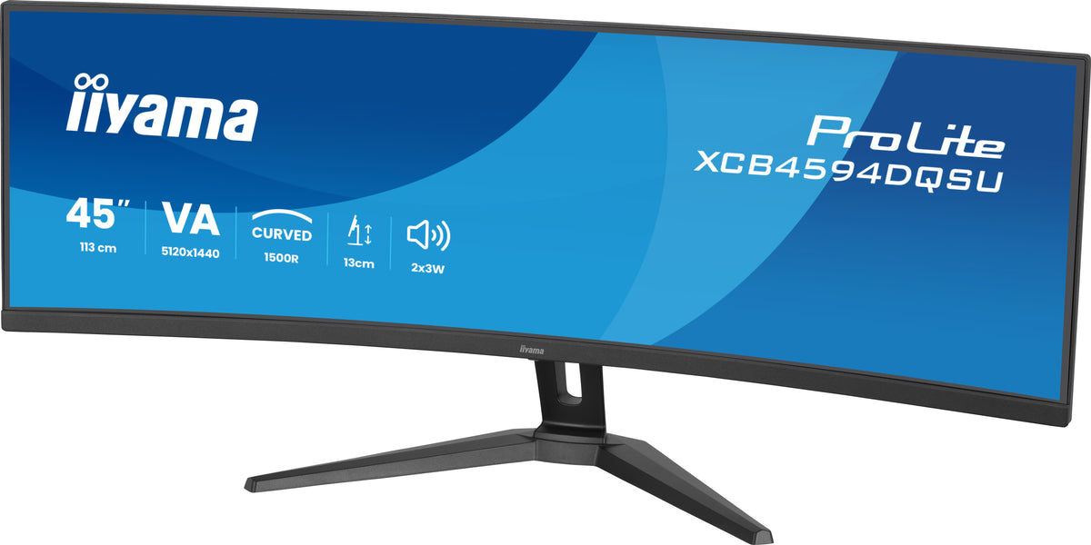 iiyama ProLite XCB4594DQSU-B1 Computerbildschirm 113 cm (44.5") 5120 x 1440 Pixel Dual QHD LED Schwarz