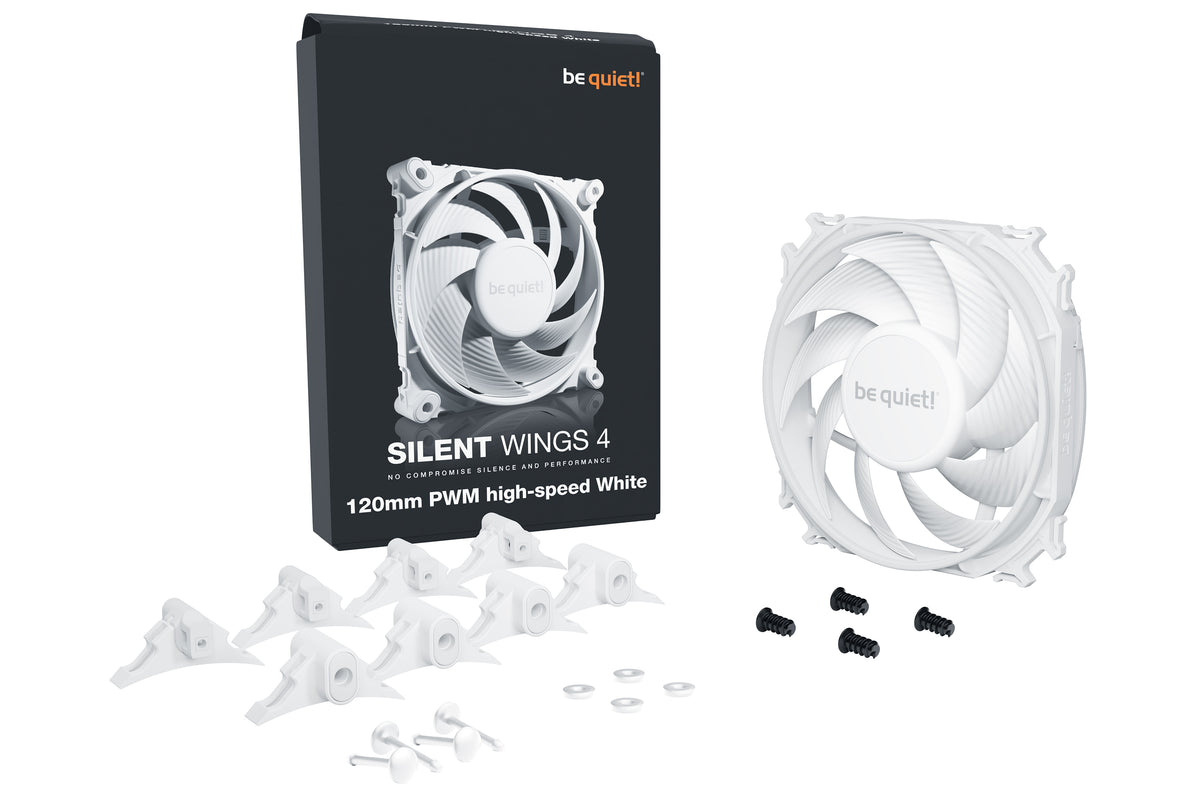 be quiet! SILENT WINGS 4 | 120mm PWM high-speed White Computergehäuse Ventilator 12 cm Weiß 1 Stück(e)