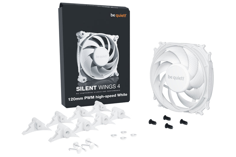 be quiet! SILENT WINGS 4 | 120mm PWM high-speed White Computergehäuse Ventilator 12 cm Weiß 1 Stück(e)