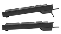 Manhattan USB-Tastatur, Kabelgebunden, 104 Tasten, integriertes USB-Kabel, LED-Anzeigen, schwarz