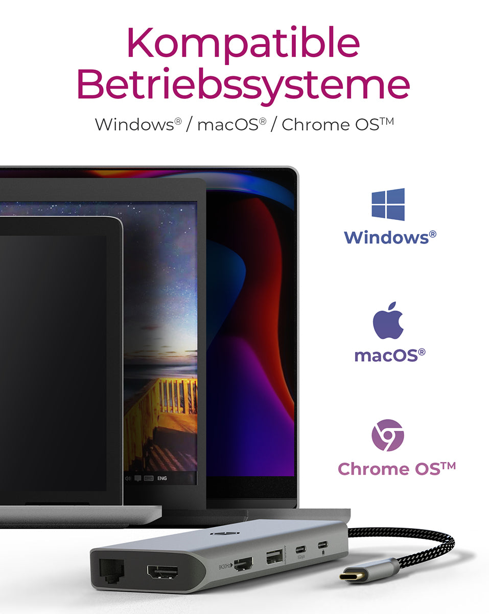 ICY BOX IB-DK4061-CPD, 12 zu 1 USB Type-C® Notebook DockingStation, 2x HDMI