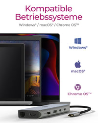 ICY BOX IB-DK4061-CPD, 12 zu 1 USB Type-C® Notebook DockingStation, 2x HDMI