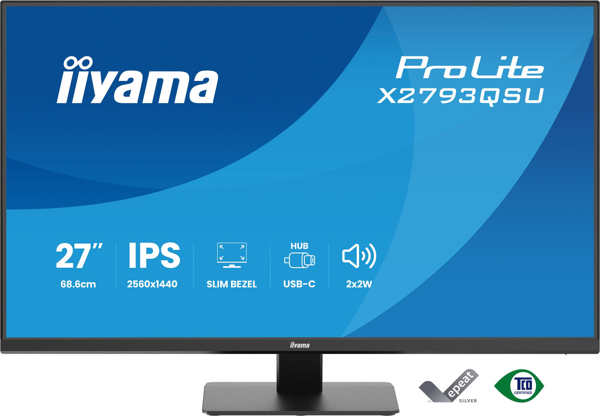 iiyama ProLite X2793QSU-B1 Computerbildschirm 68,6 cm (27") 2560 x 1440 Pixel Quad HD LED Schwarz