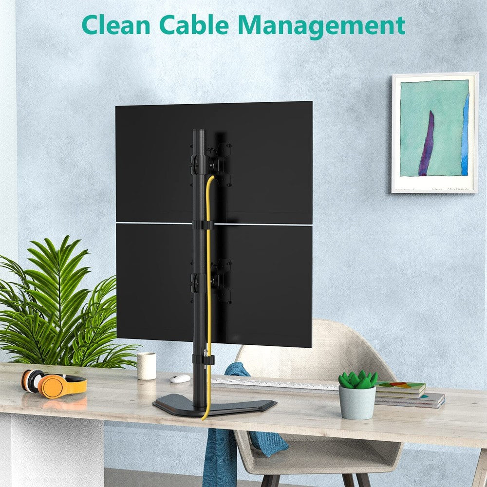 Techly ICA-LCD 2520V Flachbildschirm-Tischhalterung 68,6 cm (27") Tisch/Bank Schwarz