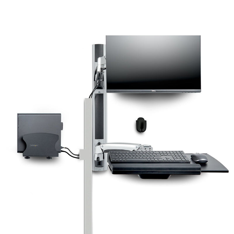 StarTech.com Workstation Wandhalterung, VESA-Halterung für 32" Monitor (10kg), Schwenkbare Monitorhalterung mit Tastaturarm