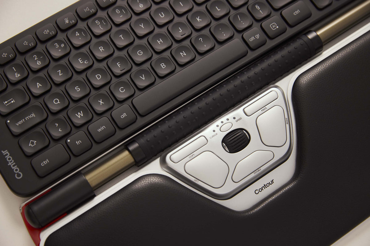 Contour Design Balance Tastatur Büro RF Wireless + Bluetooth AZERTY Französisch Schwarz