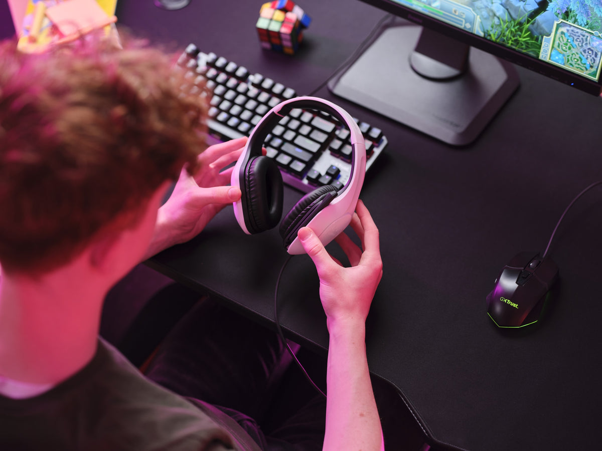 Trust GXT 415W Zirox Kopfhörer Kabelgebunden Kopfband Gaming Weiß